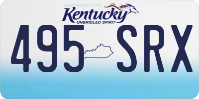 KY license plate 495SRX