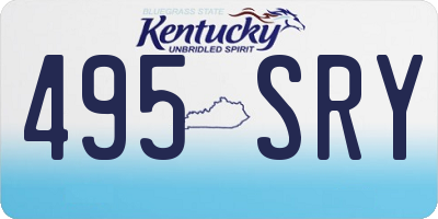 KY license plate 495SRY