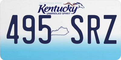 KY license plate 495SRZ