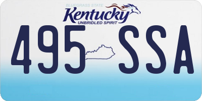 KY license plate 495SSA