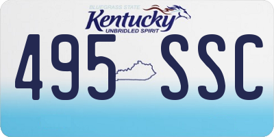 KY license plate 495SSC