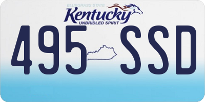 KY license plate 495SSD
