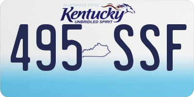 KY license plate 495SSF