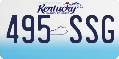 KY license plate 495SSG