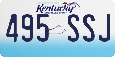 KY license plate 495SSJ