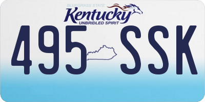 KY license plate 495SSK