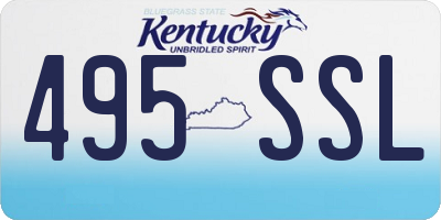 KY license plate 495SSL