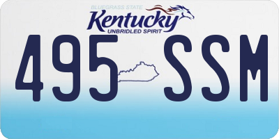 KY license plate 495SSM