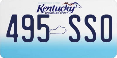 KY license plate 495SSO