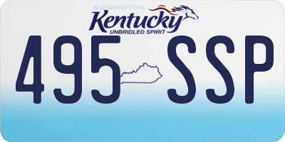 KY license plate 495SSP