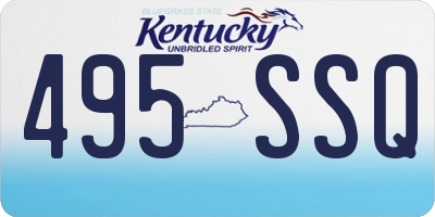 KY license plate 495SSQ