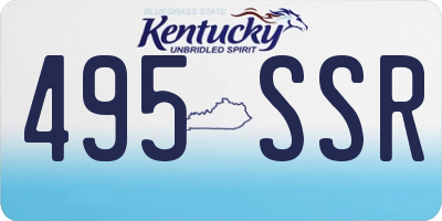 KY license plate 495SSR