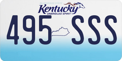 KY license plate 495SSS