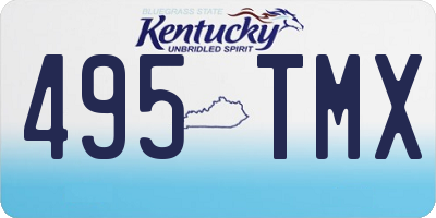 KY license plate 495TMX