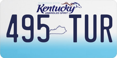 KY license plate 495TUR