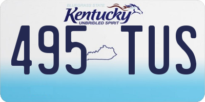 KY license plate 495TUS