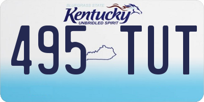 KY license plate 495TUT