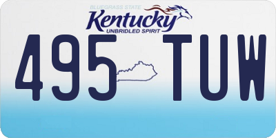 KY license plate 495TUW