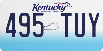 KY license plate 495TUY