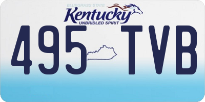 KY license plate 495TVB