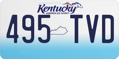 KY license plate 495TVD