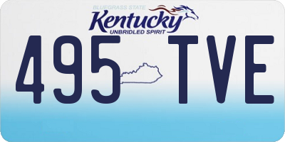 KY license plate 495TVE
