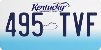 KY license plate 495TVF