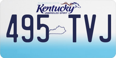 KY license plate 495TVJ