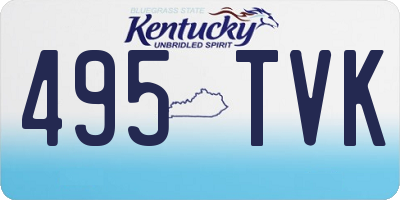 KY license plate 495TVK