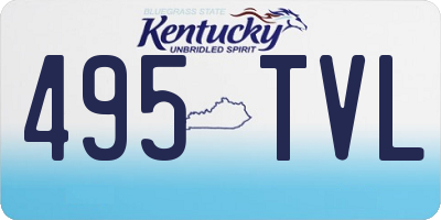 KY license plate 495TVL
