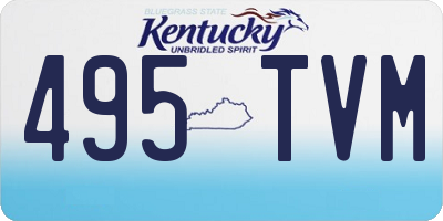 KY license plate 495TVM
