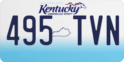 KY license plate 495TVN