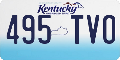 KY license plate 495TVO