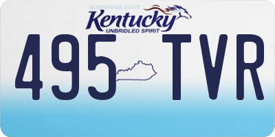 KY license plate 495TVR