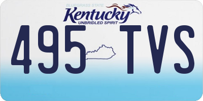 KY license plate 495TVS