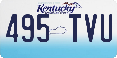KY license plate 495TVU
