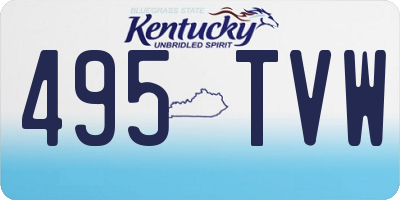 KY license plate 495TVW