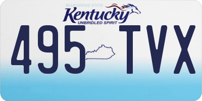 KY license plate 495TVX