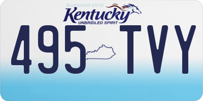 KY license plate 495TVY