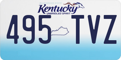KY license plate 495TVZ