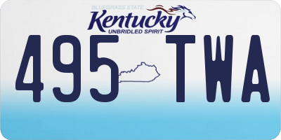 KY license plate 495TWA