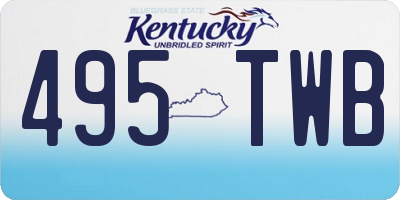 KY license plate 495TWB