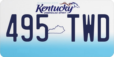 KY license plate 495TWD