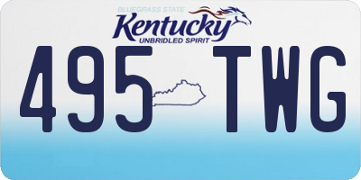 KY license plate 495TWG