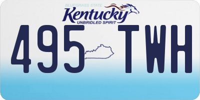 KY license plate 495TWH