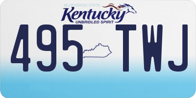 KY license plate 495TWJ