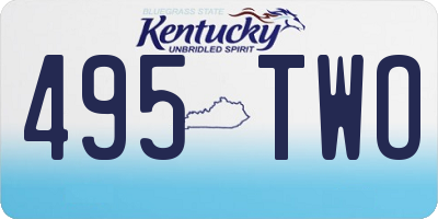 KY license plate 495TWO