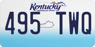 KY license plate 495TWQ