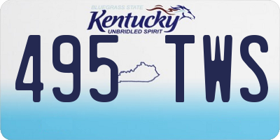 KY license plate 495TWS