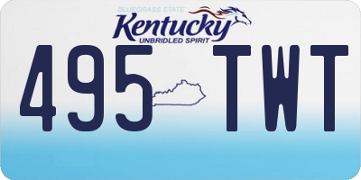 KY license plate 495TWT
